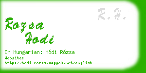 rozsa hodi business card